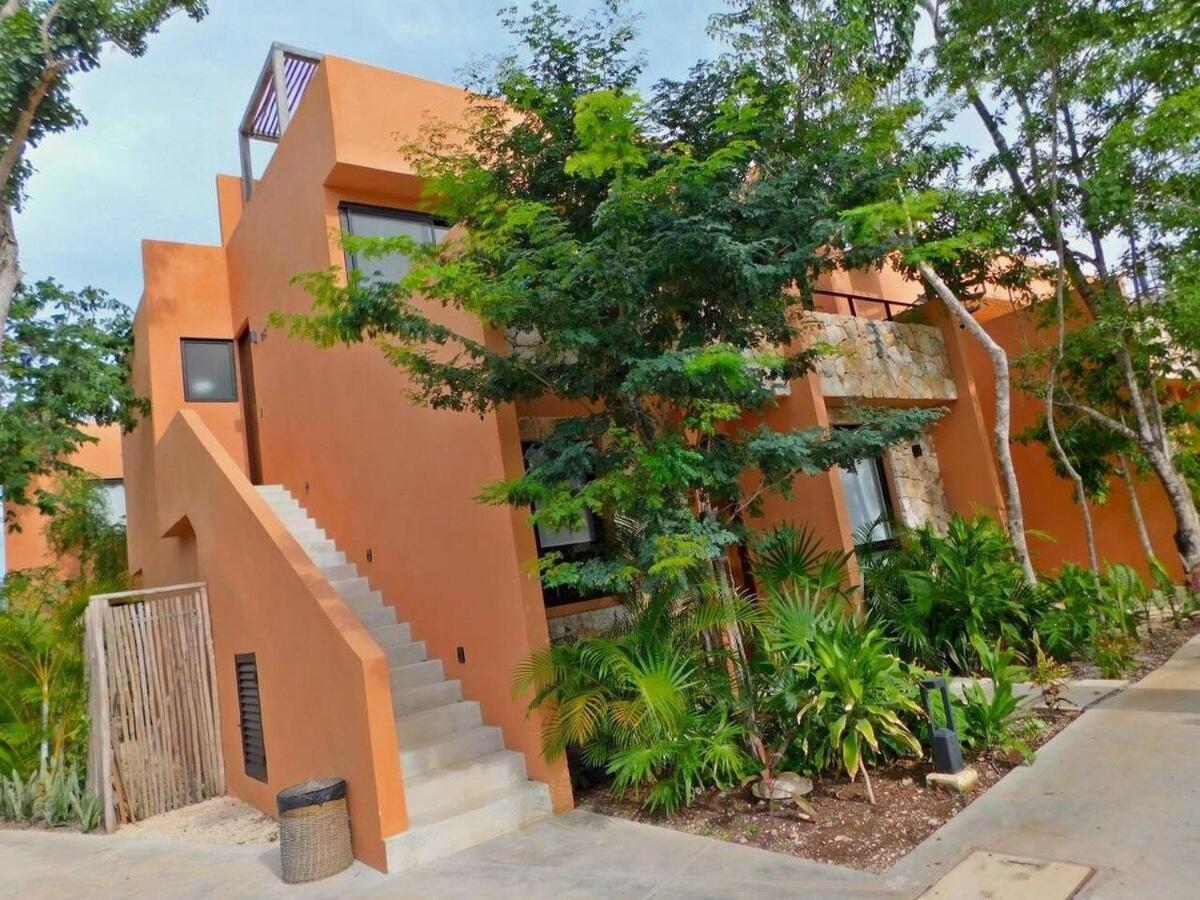Amplio Depto. C/Terraza Privada + Hermosa Piscina Tulum Esterno foto